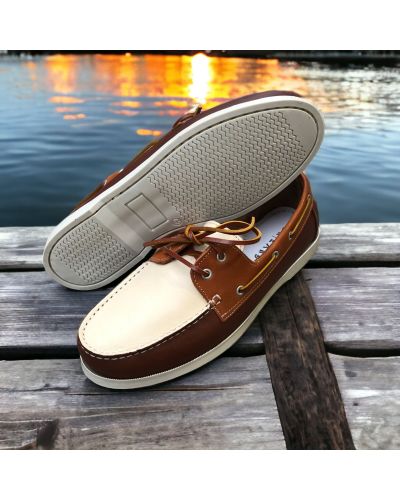 Boat shoe Orland 1421 multicoloured brown beige dark brown leather