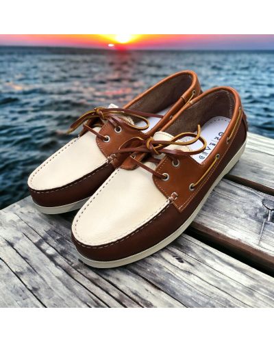Boat shoe Orland 1421 multicoloured brown beige dark brown leather