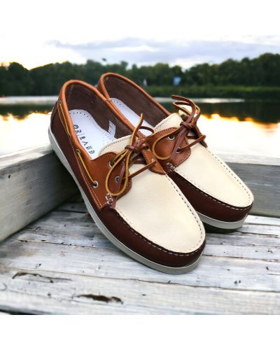Boat shoe Orland 1421 multicoloured brown beige dark brown leather