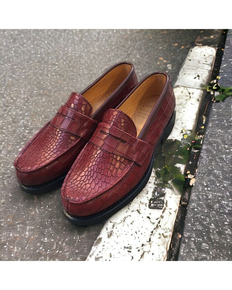 Sandales En Cuir Tressé Façon Crocodile David Ackerman - Taille 37 - Très Bon état Occasion - Talon Haut