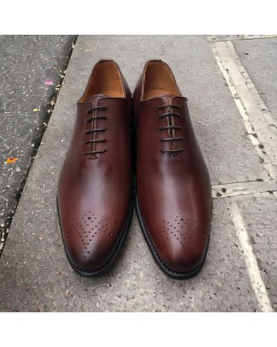 Oxford shoe John Mendson 14386 dark brown leather