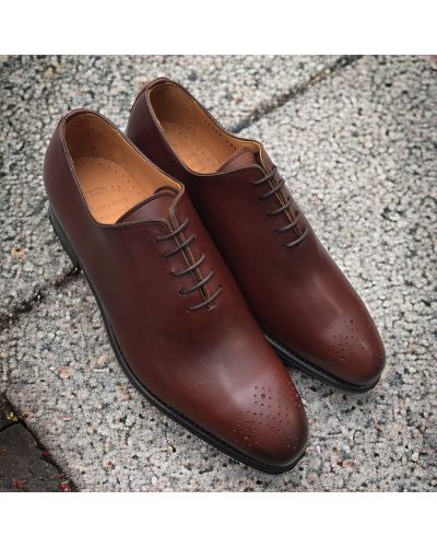 Oxford shoe John Mendson 14386 dark brown leather