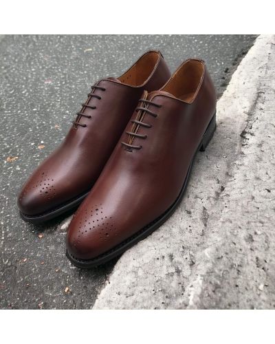 Oxford shoe John Mendson 14386 dark brown leather