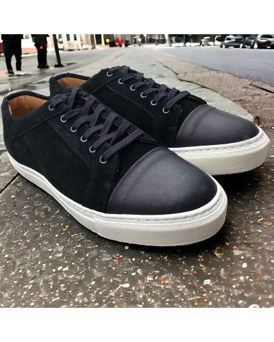 Sneakers richelieu Center 51 14380 cuir et daim noir