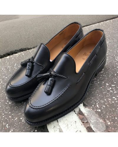 Moccasin with pompons Berwick 4340 black leather
