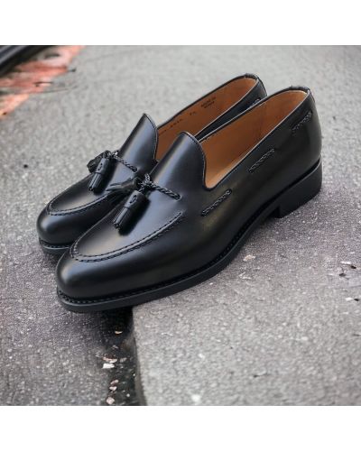 Moccasin with pompons Berwick 4340 black leather