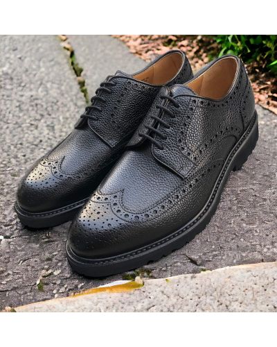 Derby shoe Berwick 4170 black grained leather