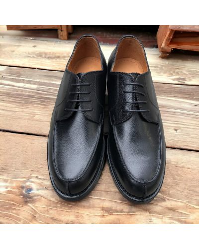 Derby shoe John Mendson 4580 black grained leather