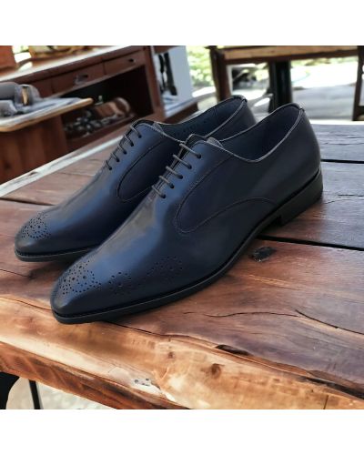 Oxford shoe Center 5113690 navy blue leather