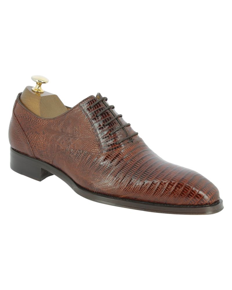 Oxford shoe Mezlan 4338 genuine cognac lizard