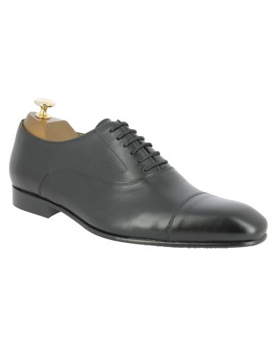 Richelieu à bout droit James FitzJames S0157 cuir noir