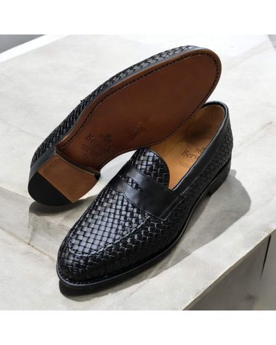 Woven loafer Berwick 9628 black leather