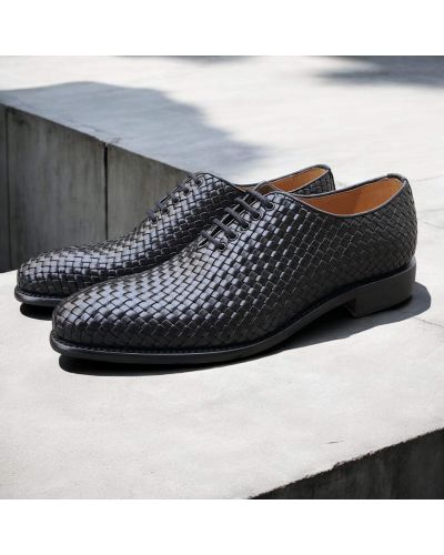 Woven Oxford shoe Berwick 2585 black leather