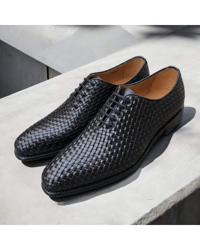 Woven Oxford shoe Berwick 2585 black leather