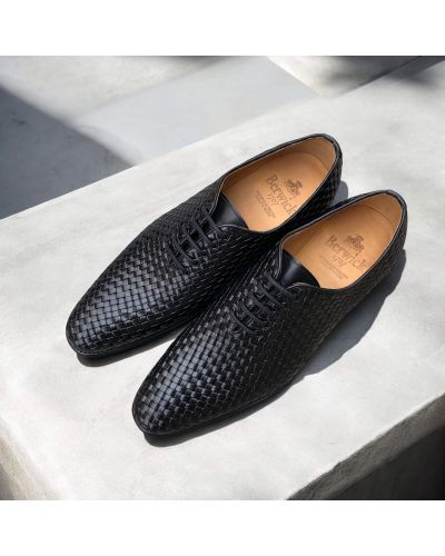 Woven Oxford shoe Berwick 2585 black leather