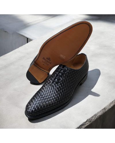 Woven Oxford shoe Berwick 2585 black leather
