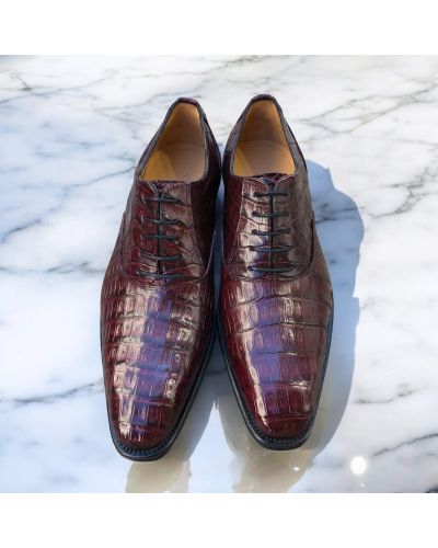Oxford shoe Mezlan 4338 burgundy croco