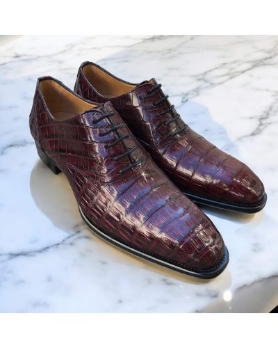 Oxford shoe Mezlan 4338 burgundy croco