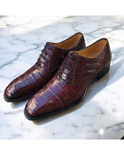 Oxford shoe Mezlan 4338 burgundy croco