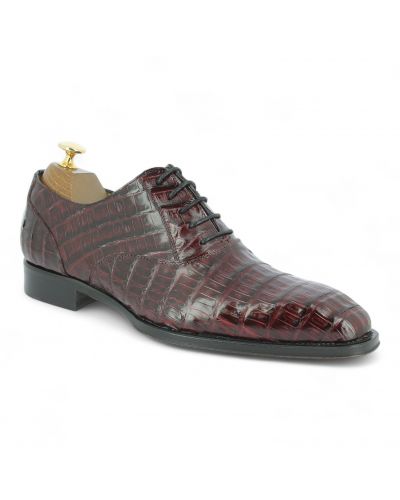 Oxford shoe Mezlan 4338 burgundy croco