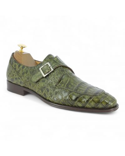 Monk strap shoe Mezlan 50148 green croco