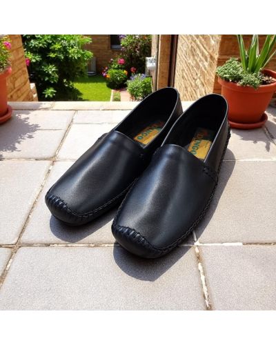 Moccasin Driver Dingo 0610 black leather