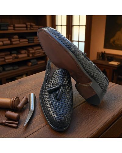 copy ofWoven Tassel loafer Berwick 4340 black leather