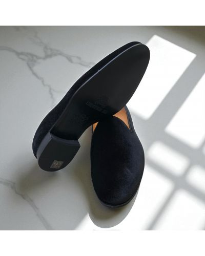 Moccasin slippers Center 51 Duke black velvet