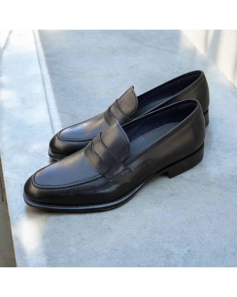 Mocassin James FitzJames 10931 cuir noir
