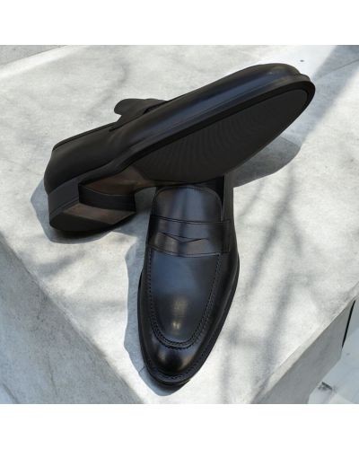 Mocassin James FitzJames 10931 cuir noir