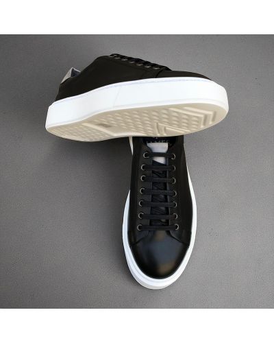 Sneakers Richelieu James FitzJames E517 cuir noir