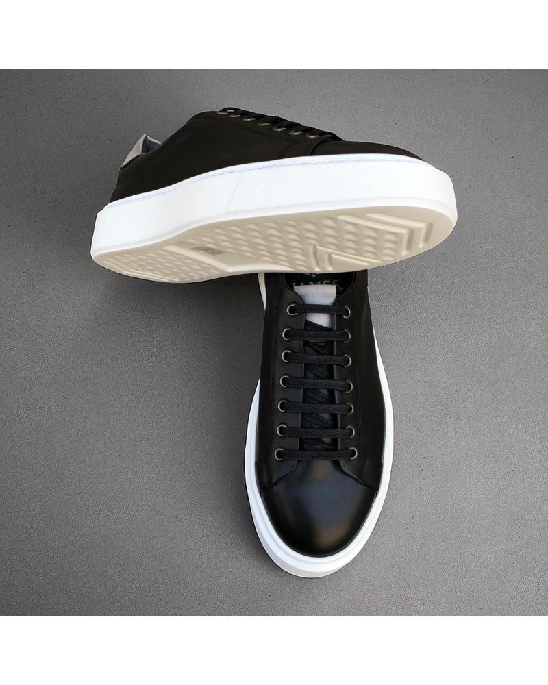 Sneakers Richelieu James FitzJames E517 cuir noir