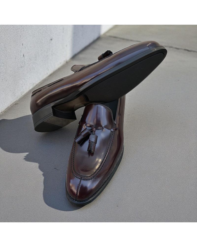 copy ofLoafer shoes with tassels James FitzJames 10836 black leather