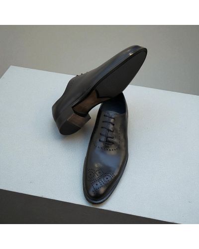 Richelieu One cut James FitzJames E520 cuir noir