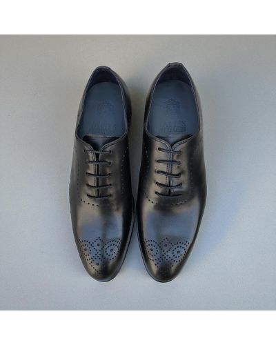 Richelieu One cut James FitzJames E520 cuir noir