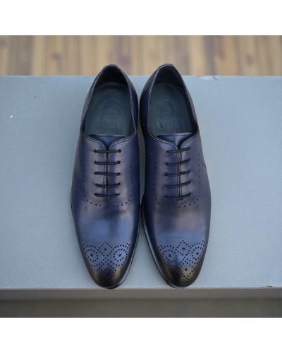 Richelieu One cut James FitzJames E520 cuir marine