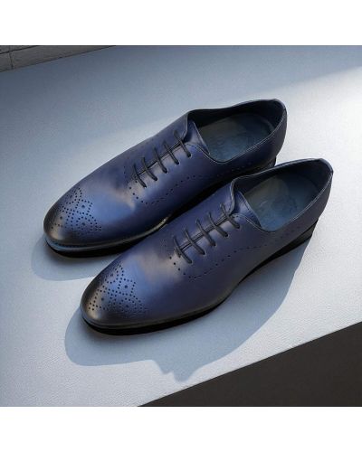 Richelieu One cut James FitzJames E520 cuir marine