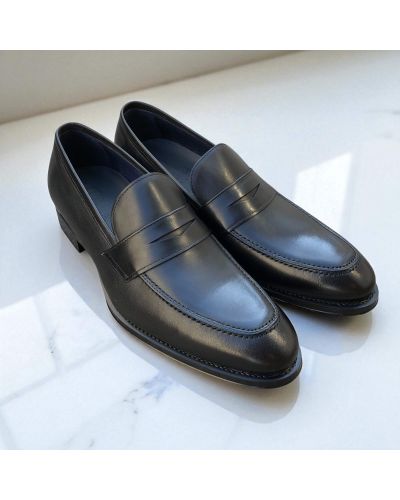 Mocassin James FitzJames 10931 cuir noir