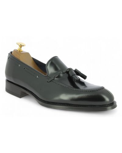 Loafer shoes with tassels James FitzJames 10836 black leather