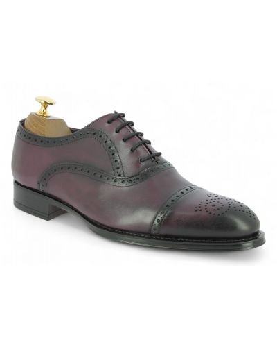 Richelieu à bout droit perforé James FitzJames E580 cuir bordeaux