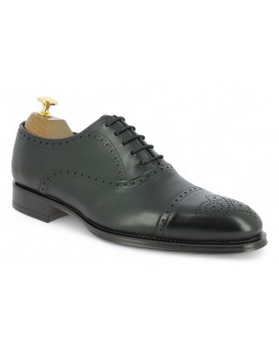 Richelieu à bout droit perforé James FitzJames E580 cuir noir