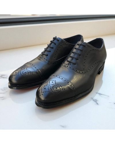 Richelieu à bout droit perforé James FitzJames E580 cuir noir