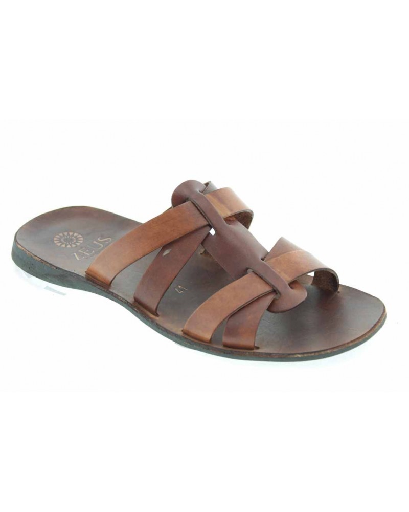 Sandals Zeus 1273 brown leather