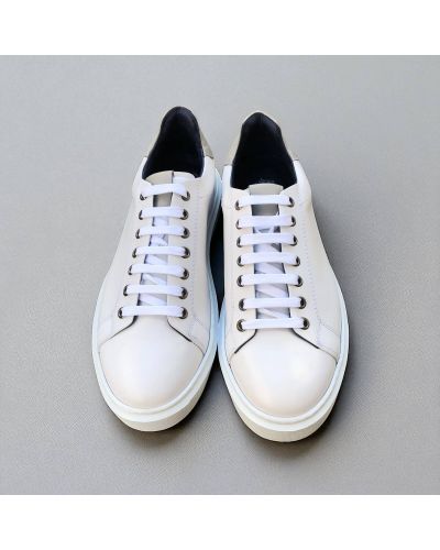 Sneakers Richelieu James FitzJames E617 cuir blanc