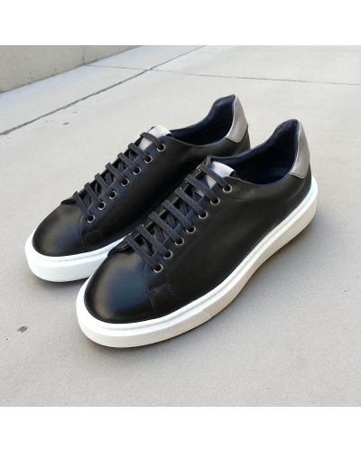 Sneakers Richelieu James FitzJames E617 cuir noir