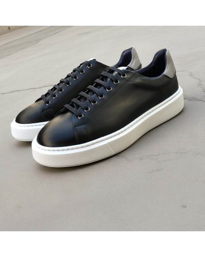 Sneakers Richelieu James FitzJames E617 cuir noir