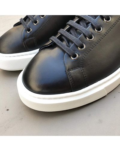 Sneakers Richelieu James FitzJames E617 cuir noir