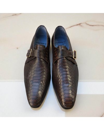 Chaussure à boucle Center 51 12250 Tony cuir façon python marron