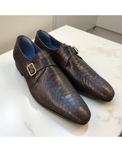 Chaussure à boucle Center 51 12250 Tony cuir façon python marron