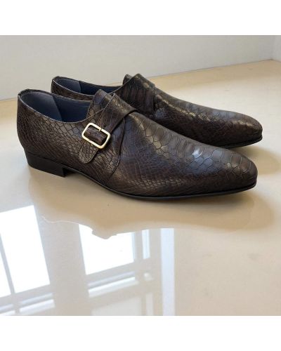 Chaussure à boucle Center 51 12250 Tony cuir façon python marron